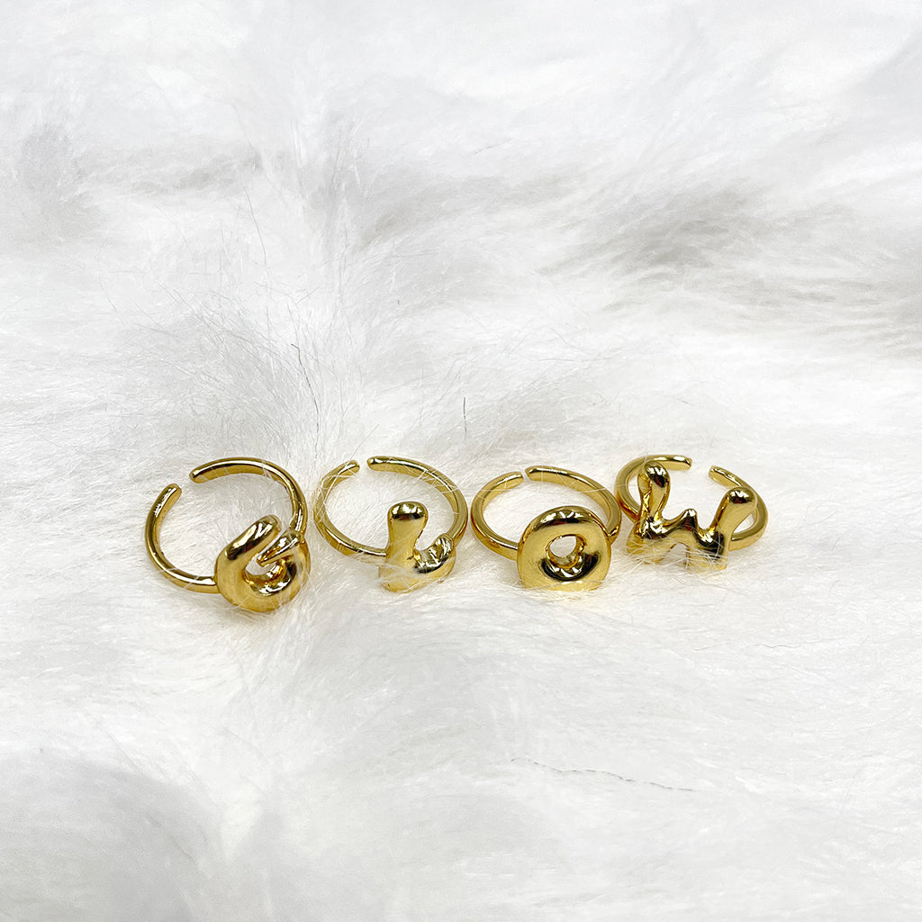 GlowHouse Letters Ring Set
